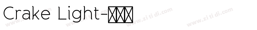 Crake Light字体转换